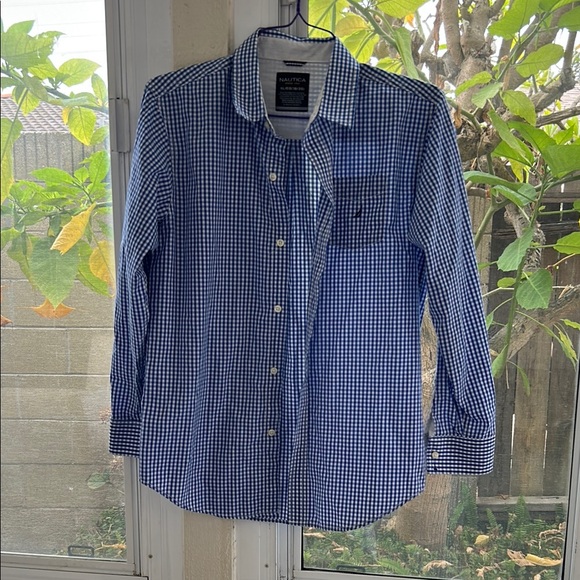 Boys  Blue Checkered Shirt xl 18-20 - Picture 1 of 6
